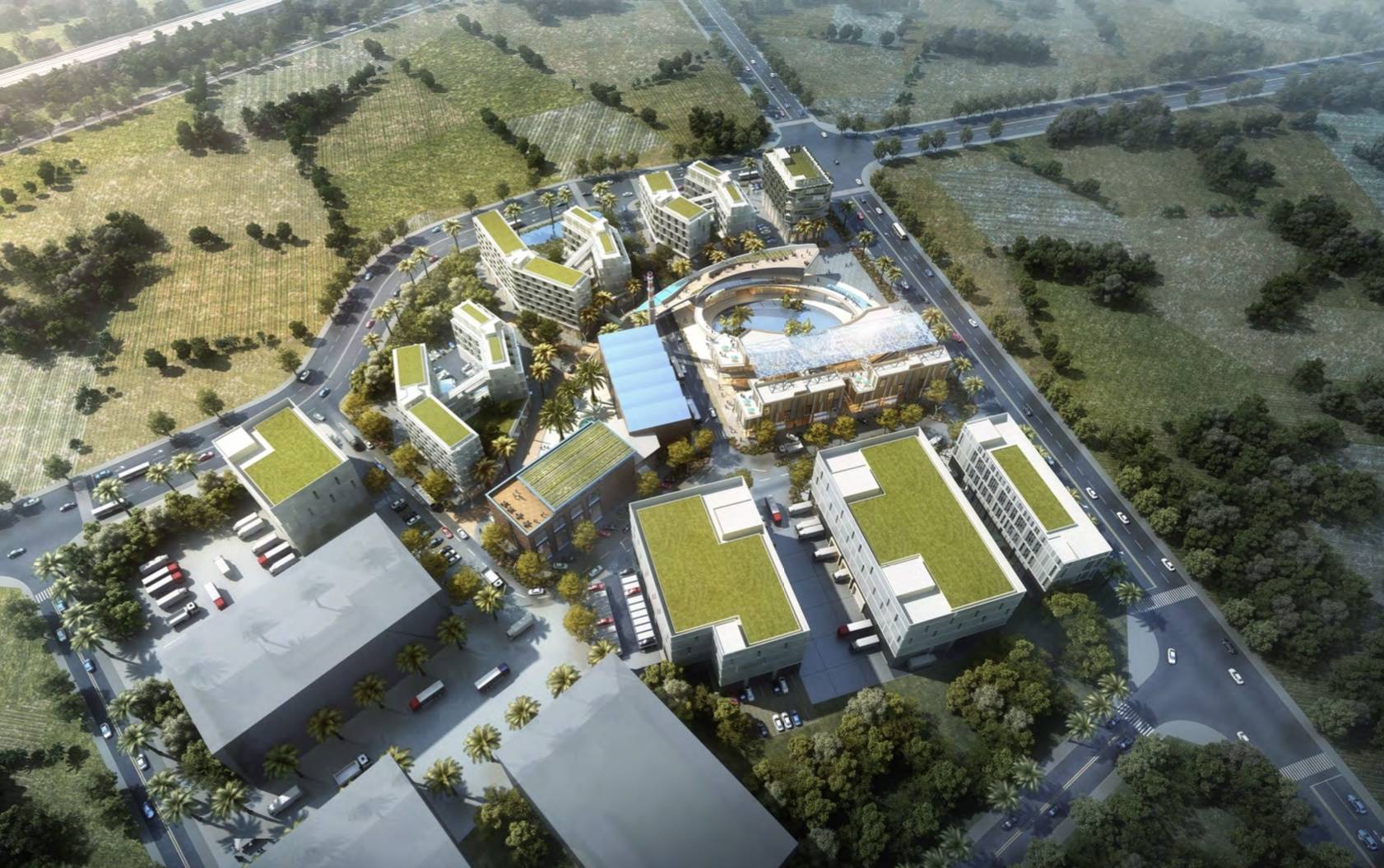 春福东方国际冷链物流产业园项目首栋建筑封顶