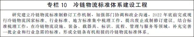 《“十四五”冷链物流发展规划》