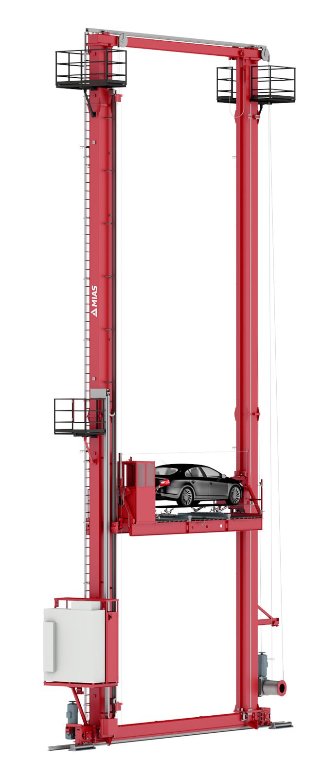 高性能堆垛机助力国内首个全自动货架式商品车高架立体库建设