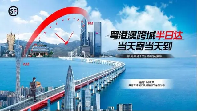 顺丰上线“粤港澳跨城半日达”,助力湾区物流提速