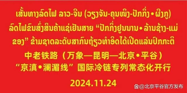 冷链运输老挝香蕉的国际冷链专列